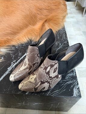 Cole Haan - Women's Snake-Print Pointed Ankle Heels